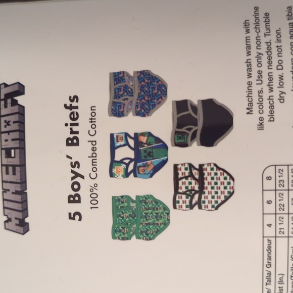 NWT Minecraft Briefs (5) - Picture 4 of 5
